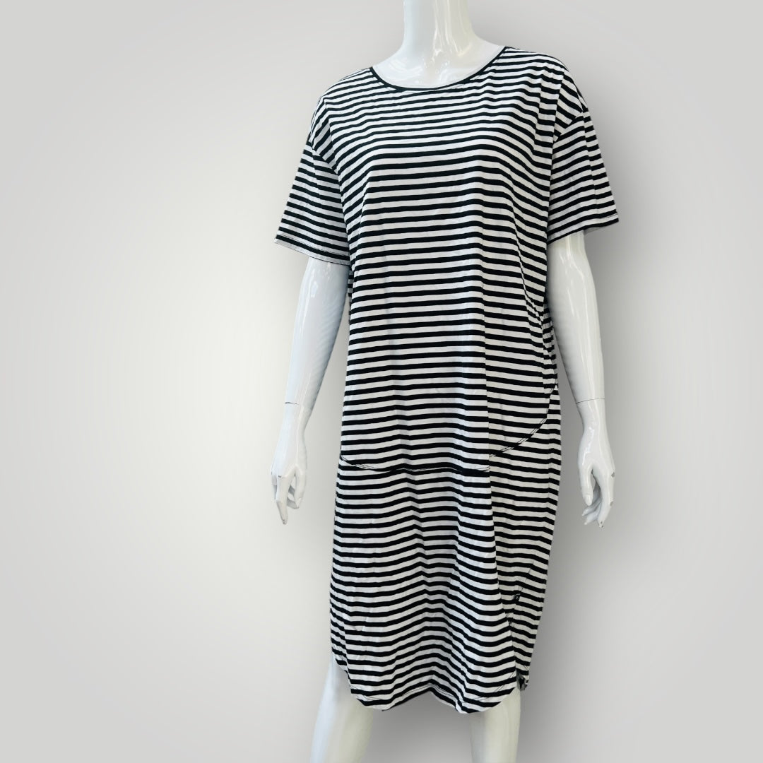 MOOCHI / short sleeved striped dress / s (3896160971880748648)
