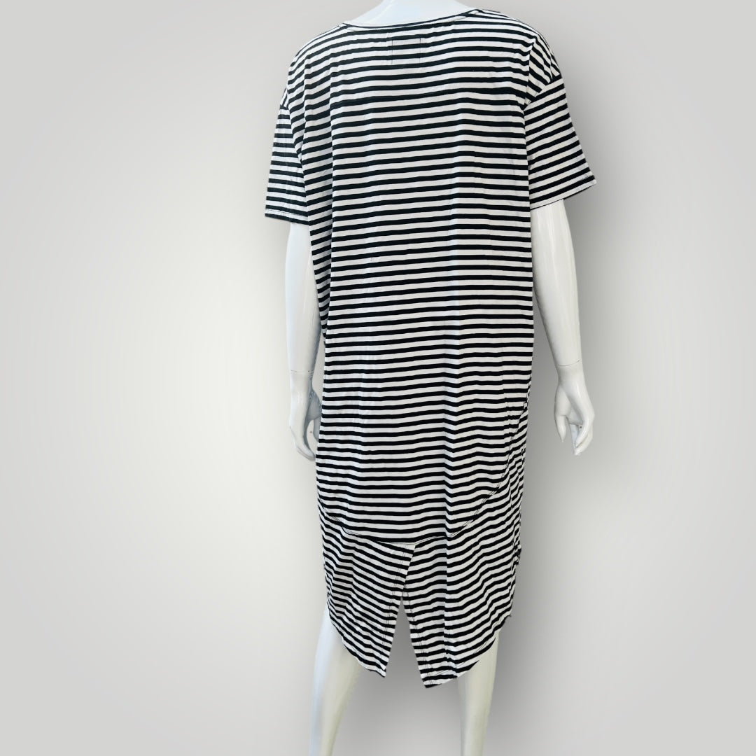 MOOCHI / short sleeved striped dress / s (3896160973537638966)