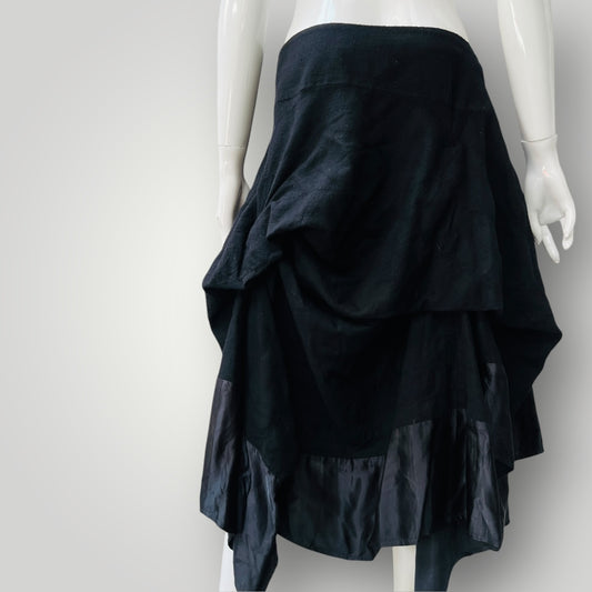 1990s nz vintage / TRELISE COOPER / ruched wool skirt / s (3896606015521505750)