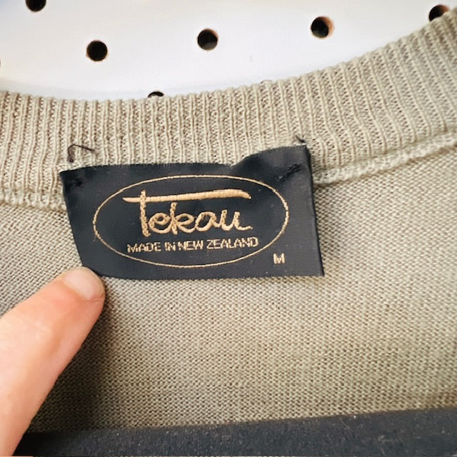 1990s vintage / TEKAU / machine washable wool jumper / m (3896694642334326945)