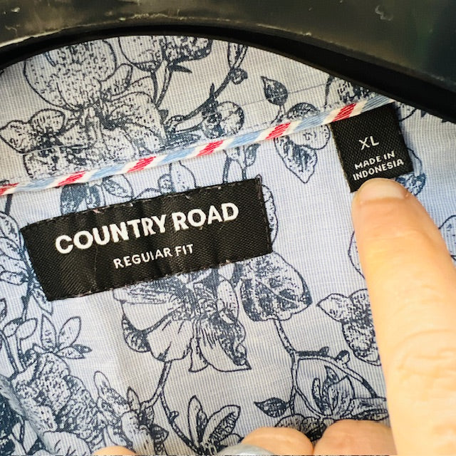 COUNTRY ROAD / shortsleeved shirt with floral pattern / XL (3896695204002694475)