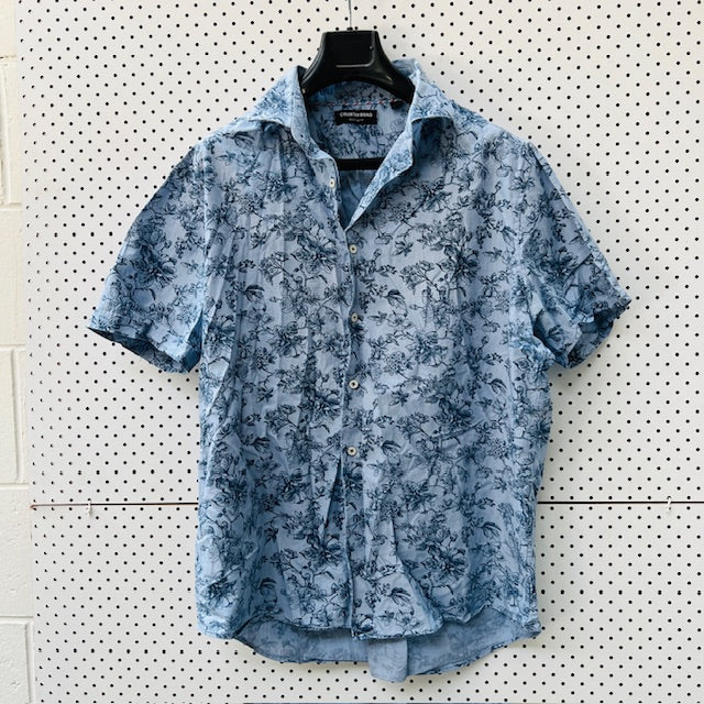 COUNTRY ROAD / shortsleeved shirt with floral pattern / XL (3896695207980636878)