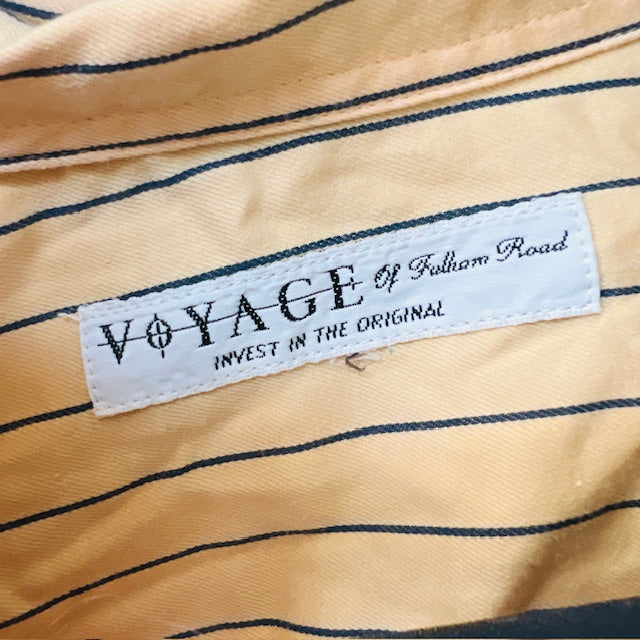 1990s british vintage / VOYAGE fulham road / cotton shirt / made england / XXL (3896695219453254151)