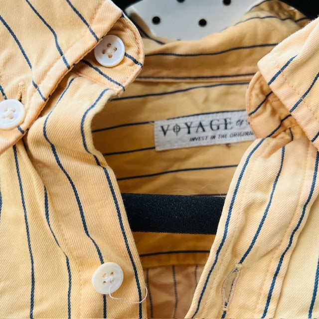 1990s british vintage / VOYAGE fulham road / cotton shirt / made england / XXL (3896695221502015517)