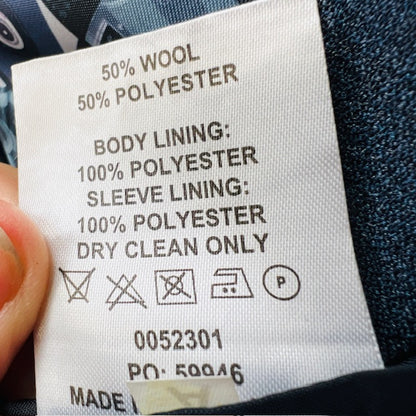 BEN SHERMAN / blue wool jacket / 52 (3896695249532523693)