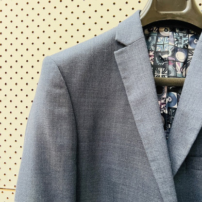 BEN SHERMAN / blue wool jacket / 52 (3896695256454876456)