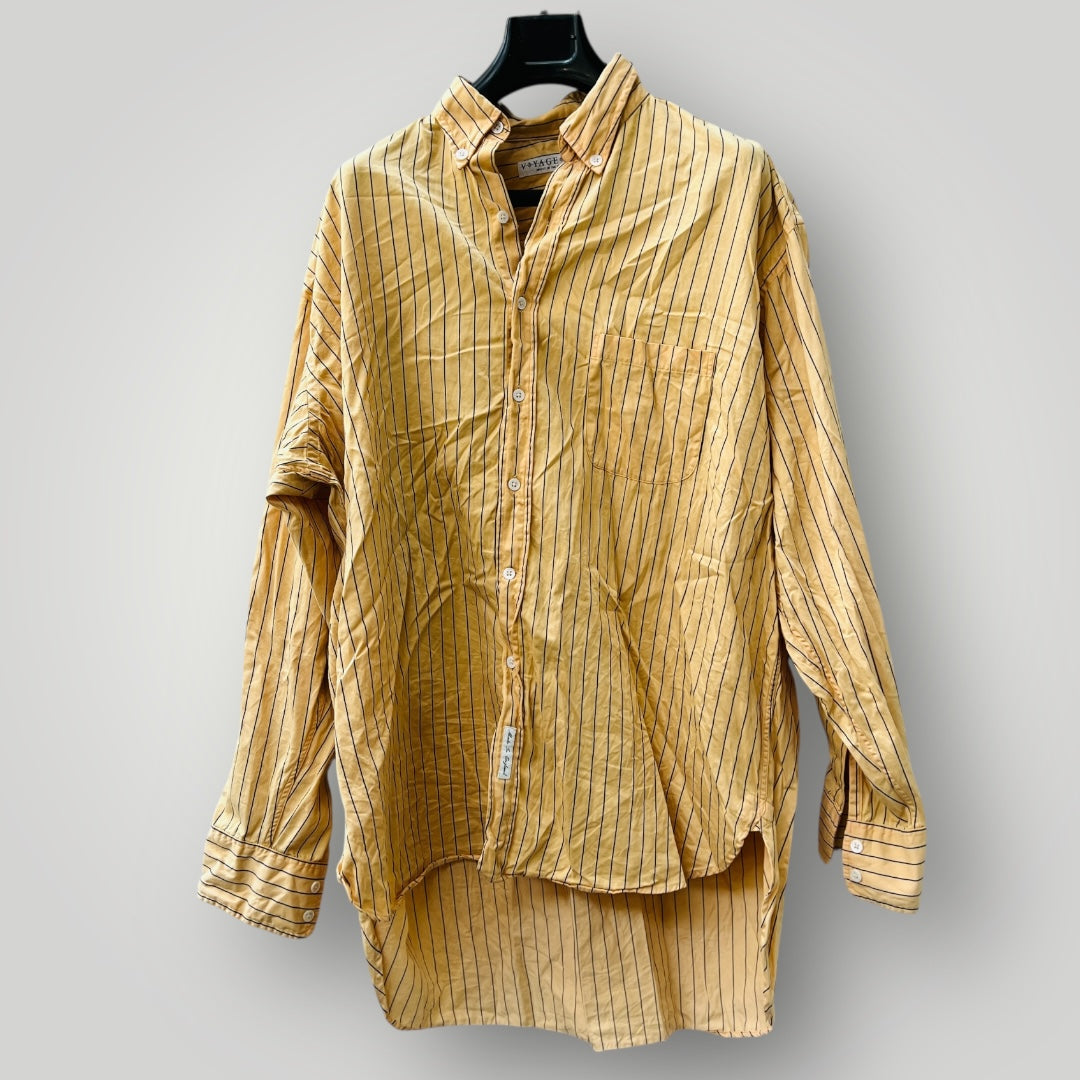 1990s british vintage / VOYAGE fulham road / cotton shirt / made england / XXL (3896696236475085552)