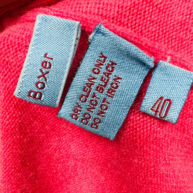 SOPHIE BOXER / bright pink cashmere cardigan / s (3897210755210127019)