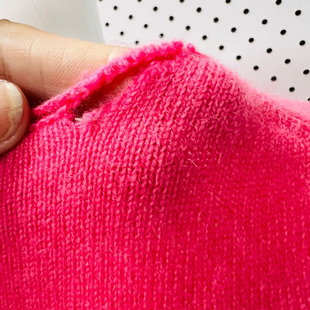 SOPHIE BOXER / bright pink cashmere cardigan / s (3897210756684800510)