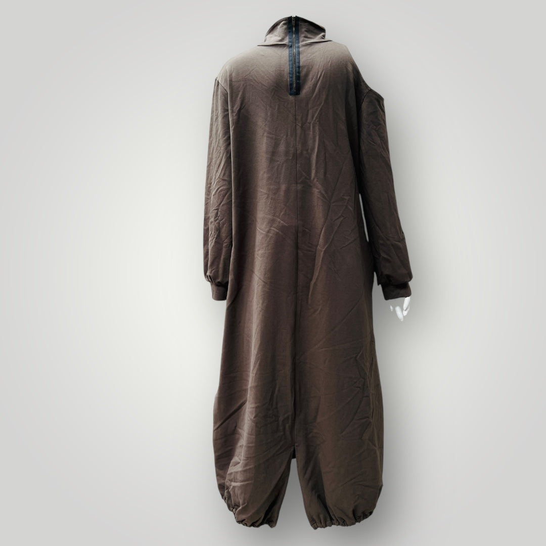 REPERTOIRE / khaki maxi dress / 14 / made in nz (3897210917897933523)