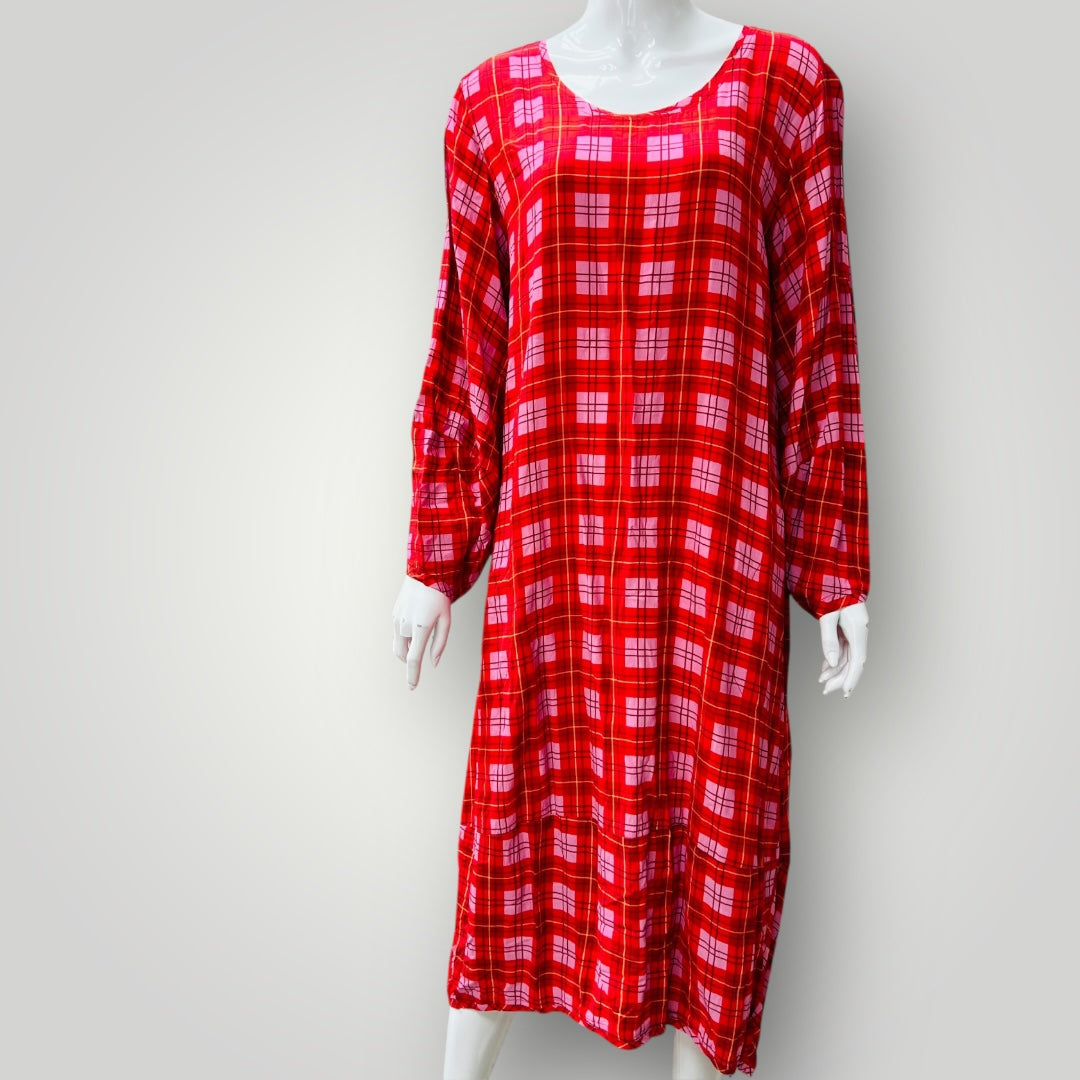 BRIARWOOD / aja red tartan dress / L (3897210932051261289)