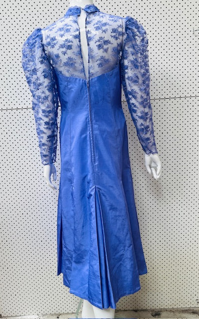 1980s nz vintage / purple silky ball dress / s (3897211340448684332)