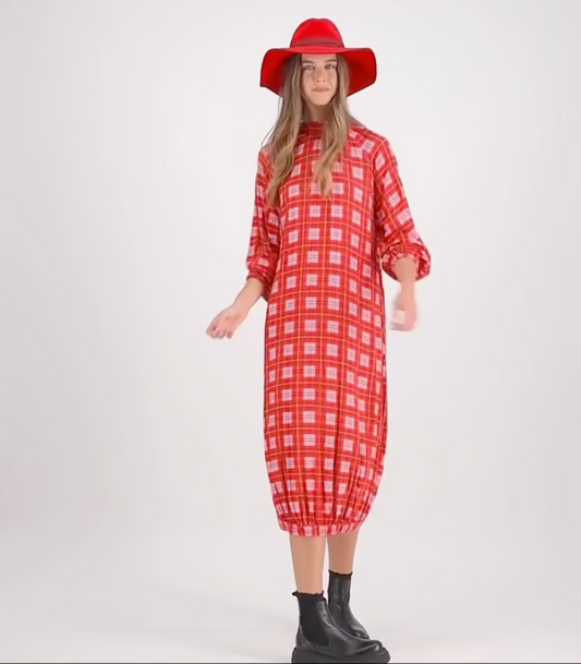 BRIARWOOD / aja red tartan dress / L (3897217259620746939)