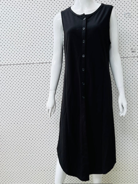 1990s nz vintage / SAKAGUCHI / black dress / 12 / made in nz (3897218879019154025)