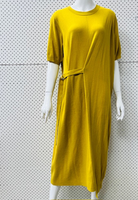 SILLS / chartreuse merino maxi dress / XL (3897219355247652135)