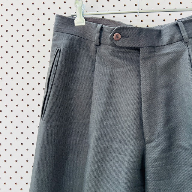 1960s vintage / HUGO BOSS / wool  pants with pleat front / 48 (3897291767019895125)