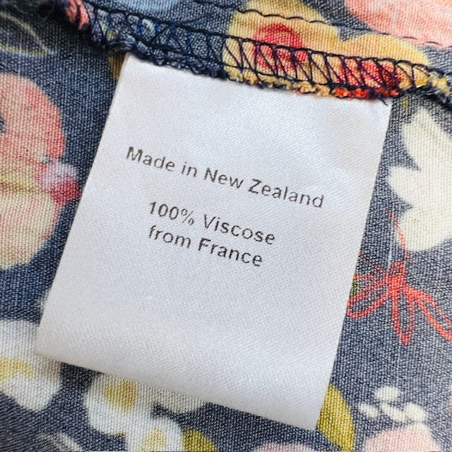 ANNE MARDELL / floral skirt / 14 / made in nz (3897373295438814357)