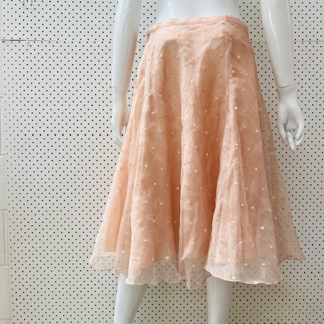 TARA JARMON / romantic silk skirt / 40 (3897373324294153051)