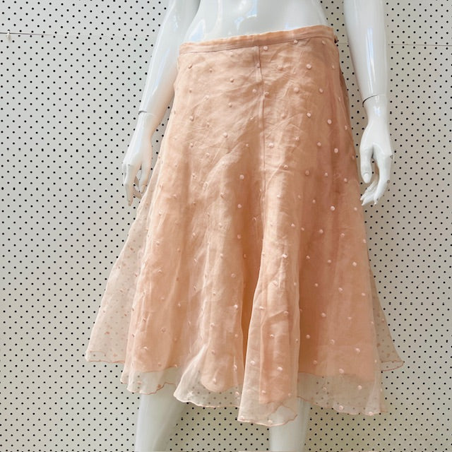 TARA JARMON / romantic silk skirt / 40 (3897373325773844604)