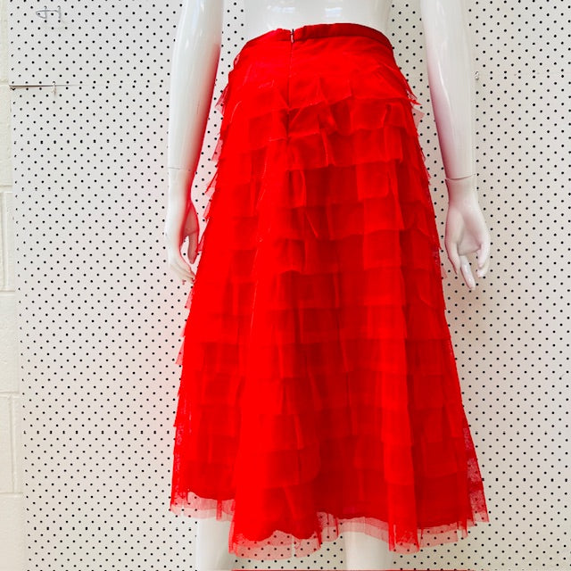JUO / red tulle skirt / 14 (3897373343459953751)