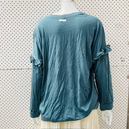 GOBLIN / merino jumper with ruffles / M / made in nz (3897373404726918980)