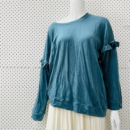 GOBLIN / merino jumper with ruffles / M / made in nz (3897373408217316685)