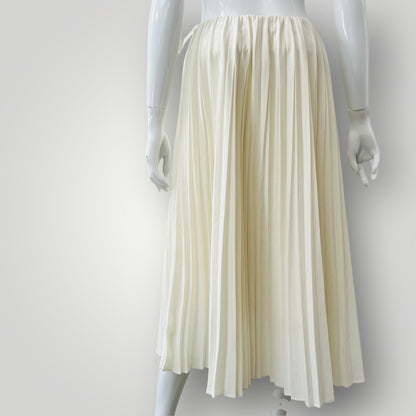 UNIQLO / white pleated skirt / L (3897373584331483602)