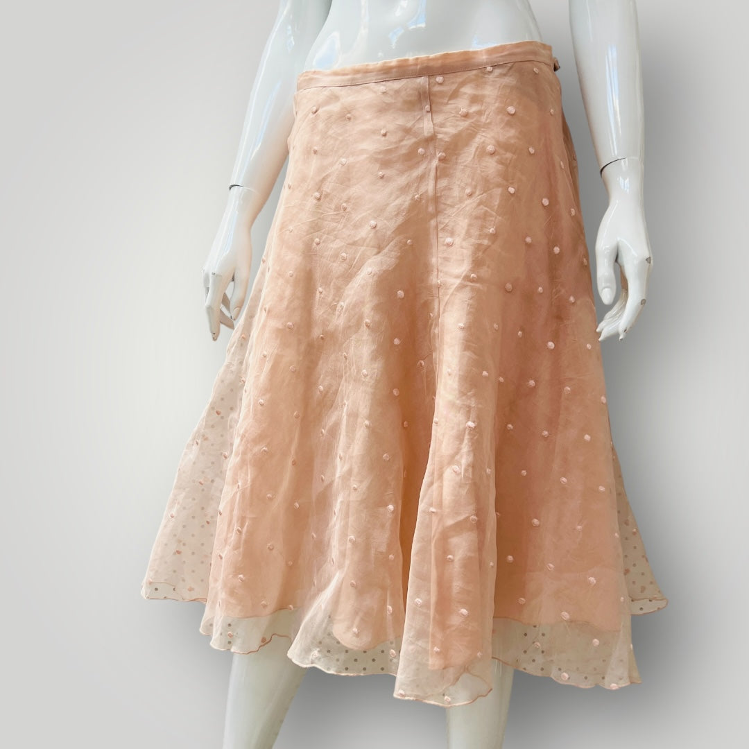 TARA JARMON / romantic silk skirt / 40 (3897373627946647643)