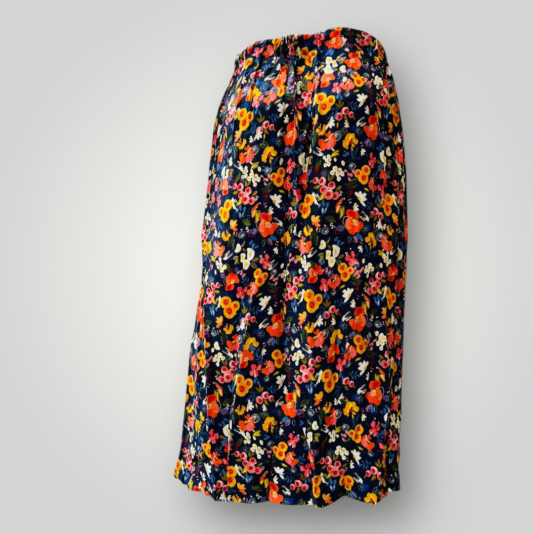 ANNE MARDELL / floral skirt / 14 / made in nz (3897373635832793610)