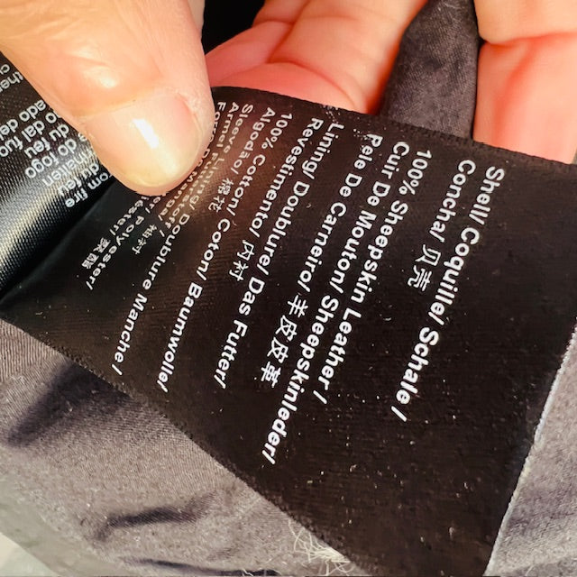 vintage / brown leather biker jacket / m (3897719627089204031)