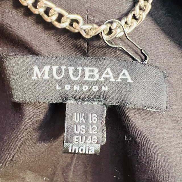 vintage / brown leather biker jacket / m (3897719631233372098)