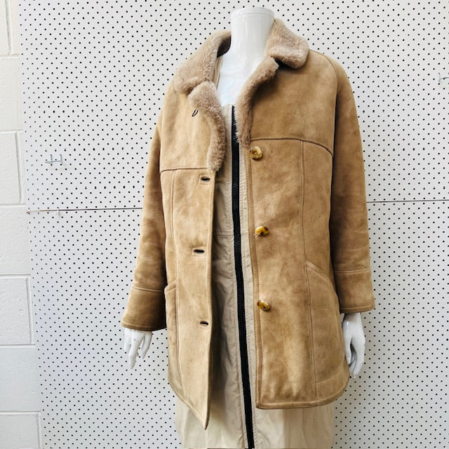 1970s british vintage / LAKELAND / shearling leather sheepskin jacket / (3897719650190611296)