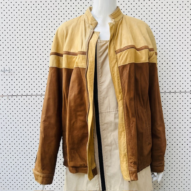 1970s nz vintage / KINGS ROAD / suede jacket / M/L (3897719663343731418)