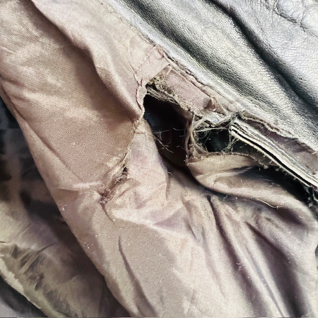 1980s vintage / black leather jacket / s (3897719665082127720)