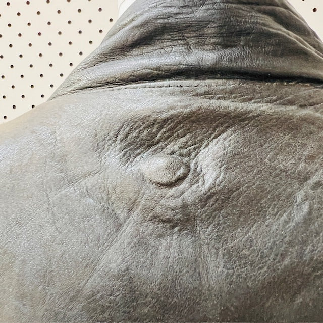 1980s vintage / black leather jacket / s (3897719668709055382)