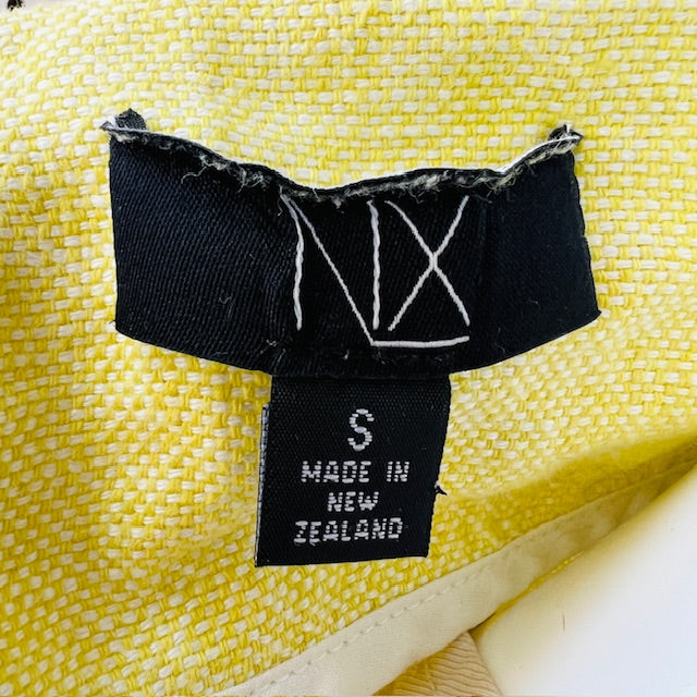 NIX the label / yellow linen duster / made in nz / s (3897719677659092145)
