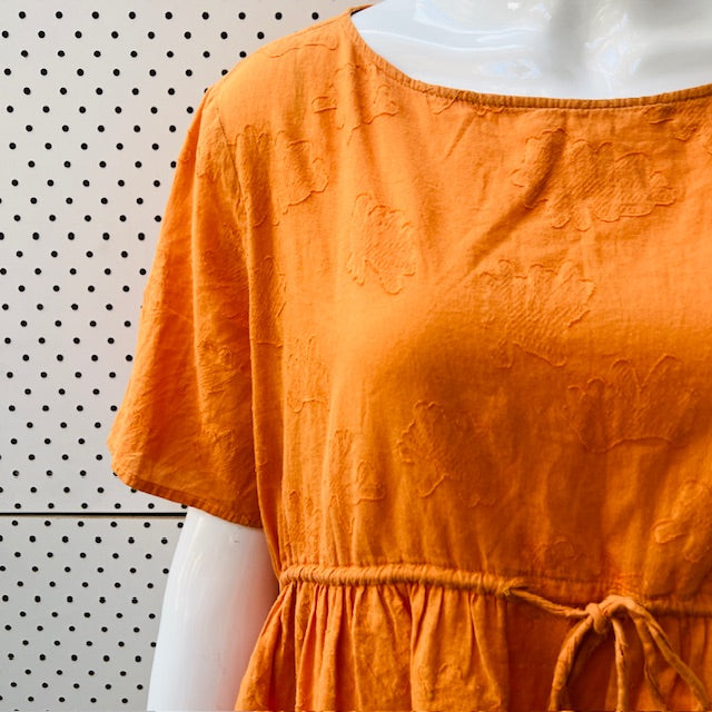 LONELY HEARTS / babydoll mini in orange / s (3897719698980599616)