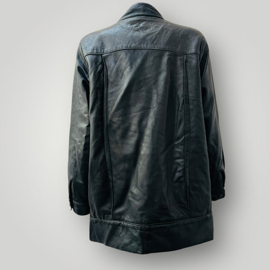 1980s vintage / black leather jacket / s (3897720189266240899)