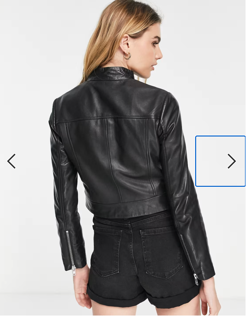 vintage / brown leather biker jacket / m (3897795348749205631)