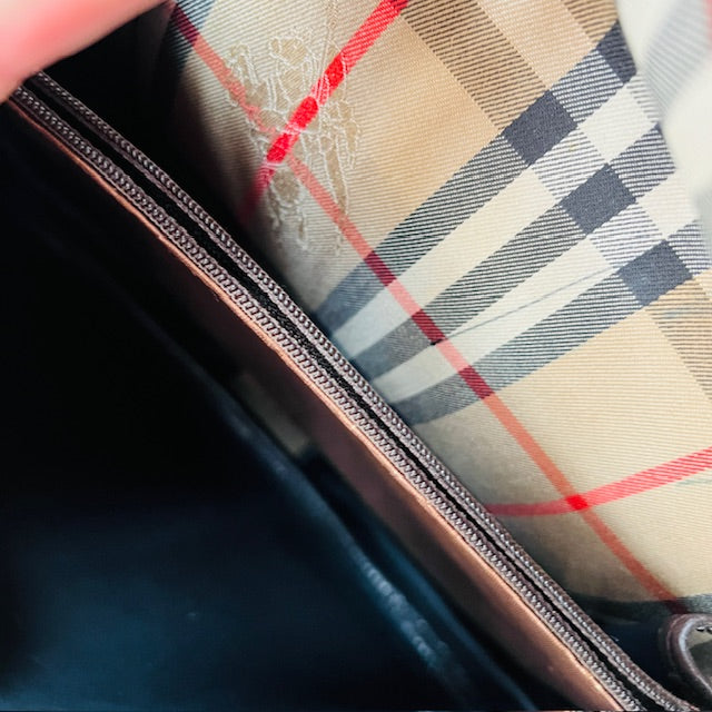 vintage / BURBERRY / nova check cross body saddle bag (3897815207643586637)