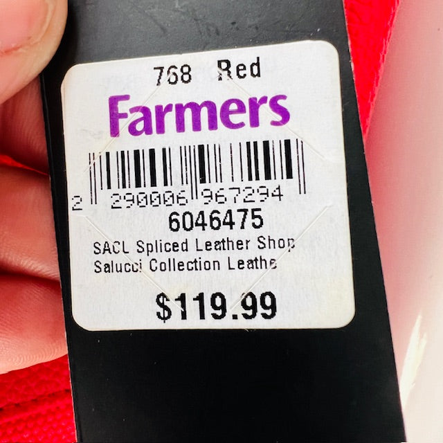 SALUCCI / red leather tote bag / new with tags (3897815233717130051)