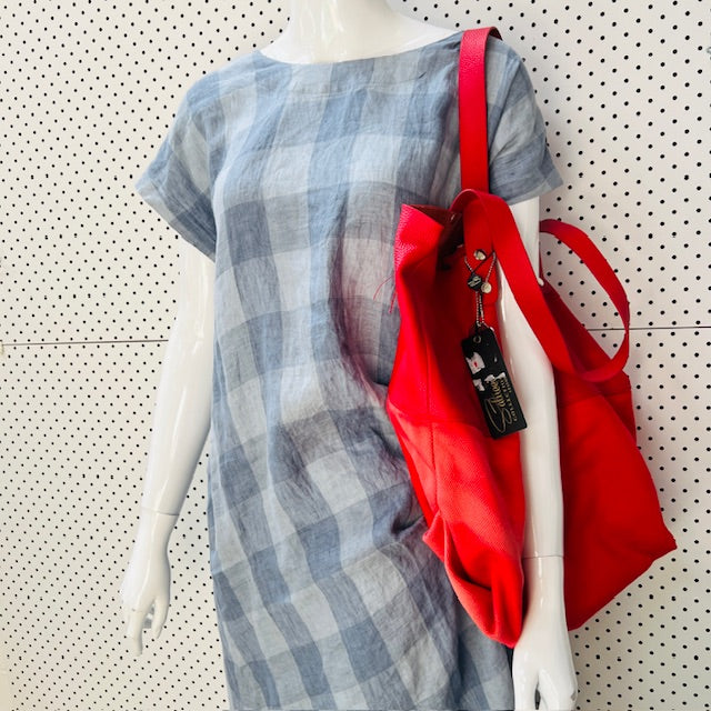 SALUCCI / red leather tote bag / new with tags (3897815235830388669)