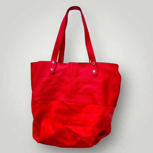 SALUCCI / red leather tote bag / new with tags (3897815408976023246)