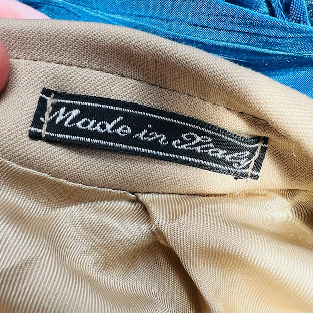 double breasted / worsted wool blazer / made in italy / (3897886057661557428)