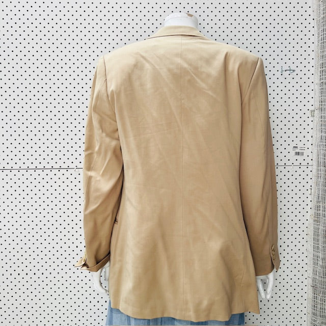 double breasted / worsted wool blazer / made in italy / (3897886059770635090)