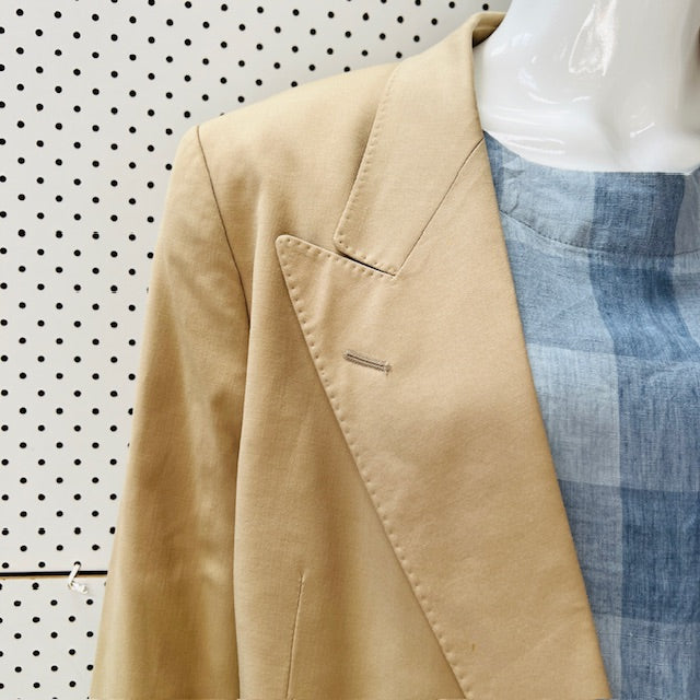 double breasted / worsted wool blazer / made in italy / (3897886061786126764)