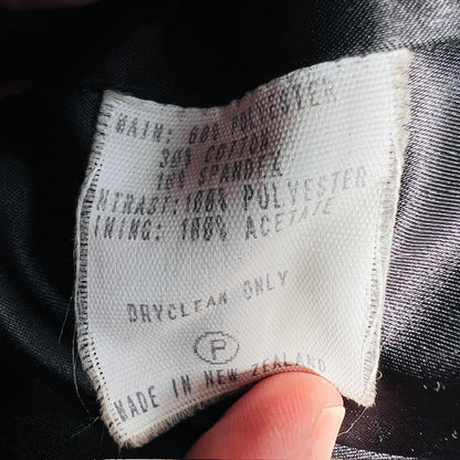 2000s nz vintage / RED HEAD / brocade + velvet coat / 12 / made in nz (3897886065278906504)