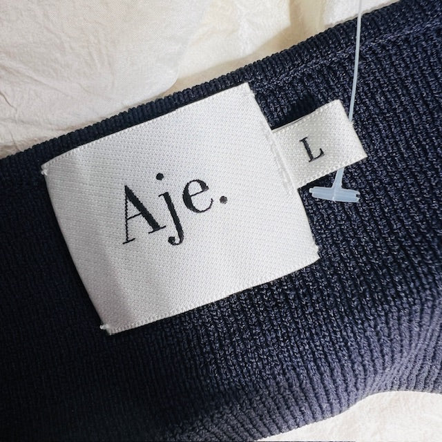 AJE / 'mia' wrap top in navy  / L (3897916025398672242)
