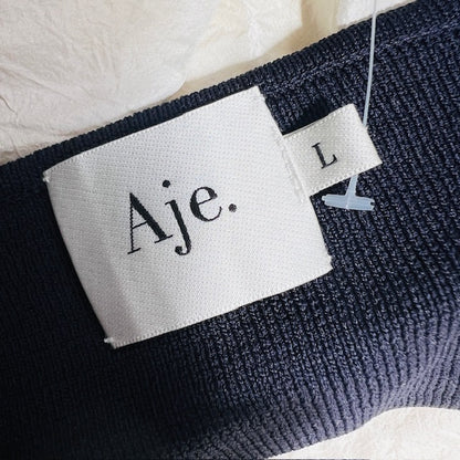 AJE / 'mia' wrap top in navy  / L (3897916025398672242)