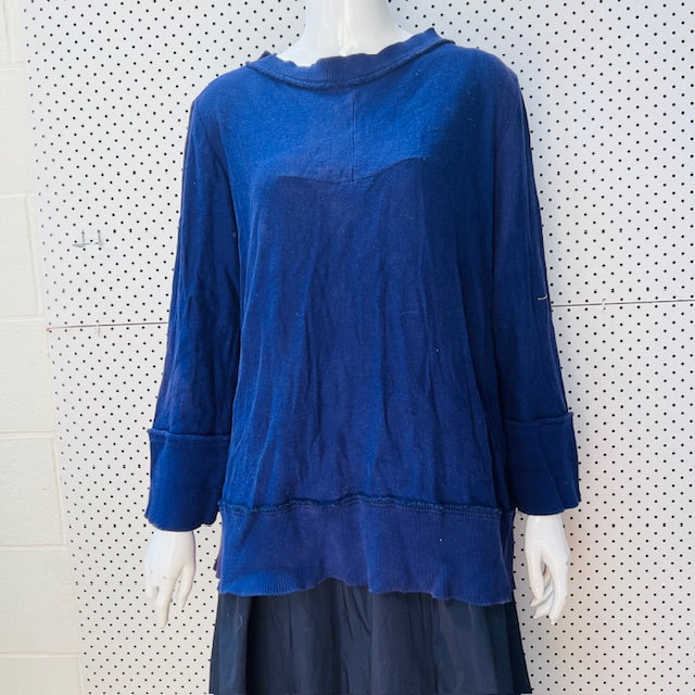 1990s vintage / NOM*D / purple cotton oversized jumper / m (3897916055717935532)